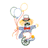 CLOWN ON UNICYCLE W/BALLOONS