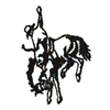 SADDLE BRONC RIDER OUTLINE SMALL