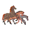 THREE HORSES PLAYING