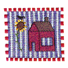 COUNTRY TICKING QUILT SQUARE