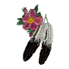 PRAIRIE ROSE WITH FEATHERS