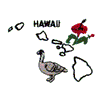 HAWAII OUTLINE & BIRD