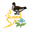 ALASKA OUTLINE & BIRD