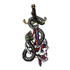 SNAKE AROUND SWORD W/SKELETON