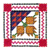 CROSS STITCHED QUILT SQUARE