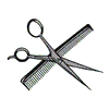 SCISSORS AND COMB