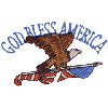 GOD BLESS AMERICA EAGLE AND FLAG