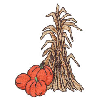 PUMPKINS AND CORN STALK