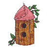 BIRDHOUSE ON BRANCH