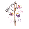 NET WITH BUTTERFLIES