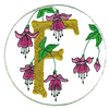 FLORAL ALPHABET F-FUSCHIA