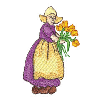 LADY W/FLOWERS