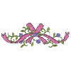 FLOWERS W/VINE AND RIBBON