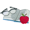 BOOK, APPLE, & READING GLASSES