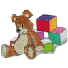 TEDDY BEAR AND BLOCKS