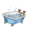 BATHTUB W/BUBBLES