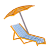 LAWN CHAIR W/UMBRELLA