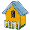 PICKET FENCE BIRDHOUSE