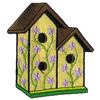 FLORAL TRIPLEX BIRDHOUSE