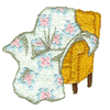 CHAIR AND BLANKET
