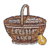 PICNIC BASKET AND PEAR