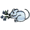 MOUSE WITH FLOWERS