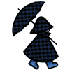 RAIN COAT AND UMBRELLA KID APPLIQUE