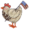 CHICKEN WITH COLONIAL FLAG