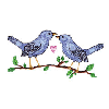 BIRDS KISSING