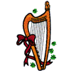 HARP WITH CLOVERS