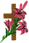 CROSS WITH LILIES