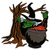 WITCH AND CAULDRON