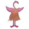 FLAMINGO W/HULA SKIRT