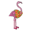 FLAMINGO IN A TROPICAL