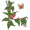 HUMMINGBIRD AND BUTTERFLY