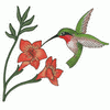 HUMMINGBIRD AND FLOWER