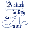 A STITCH IN TIME SAVES NINE