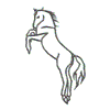 STANDING HORSE OUTLINE