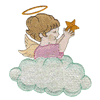 ANGEL HOLDING STAR IN THE CLOUDS