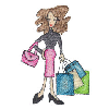 WOMAN AND SHOPPING BAGS