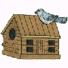 LOG CABIN BIRDHOUSE