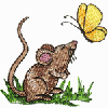 MOUSE WITH BUTTERFLY