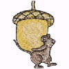 MOUSE CARRYING ACORN