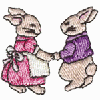 BUNNIES HOLDING HANDS