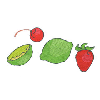 LIME STRAWBERRY AND CHERRY