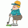 LADY PLAYING GOLF