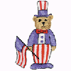PATRIOTIC BEAR WITH FLAG