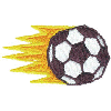 SOCCER BALL WITH FLAME