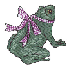 FROG WITH RIBBON