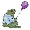 FROG WITH BALLOON